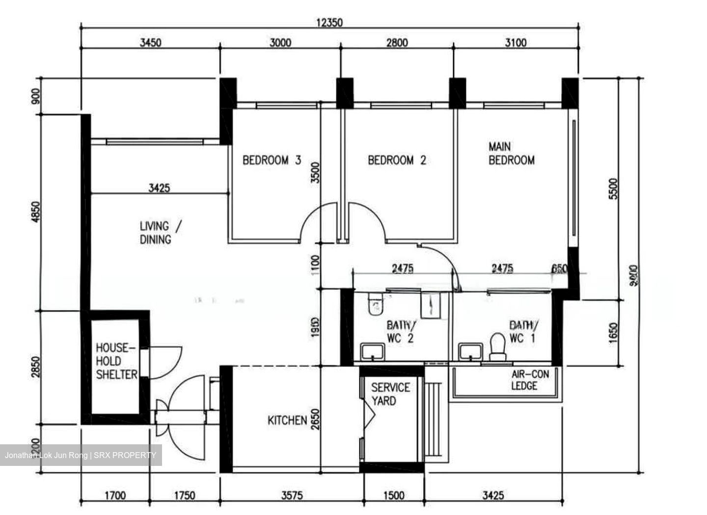Blk 302B Parc Point (Tengah), HDB 4 Rooms #562187621